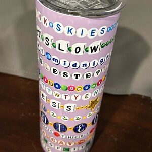 Taylor swift friendship bracelet tumbler